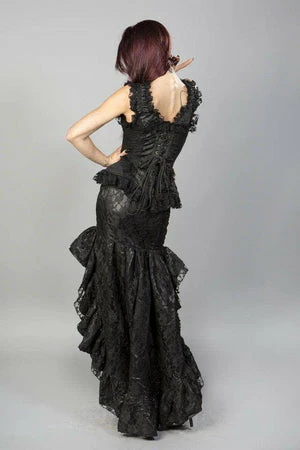 Burleska Helena Skirt In Satin & Lace Overlay 4 Burleska Helena Skirt In Satin & Lace Overlay - Image 2