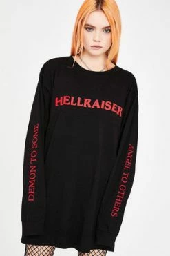 Long Clothing Hell Raiser Long Sleeve - Unisex -Burleska shop hell raiser long sleeve unisex long clothing 2 300x