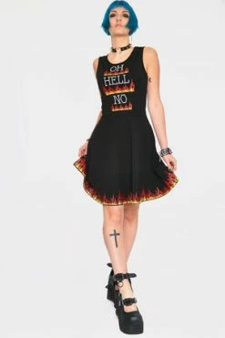 Jawbreaker HELLO NO Skater DRESS -Burleska shop hello no skater dress jawbreaker 3 300x