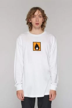 Long Clothing Highly Flammable Long Sleeve T-Shirt - Unisex -Burleska shop highly flammable long sleeve t shirt unisex long clothing 4 300x