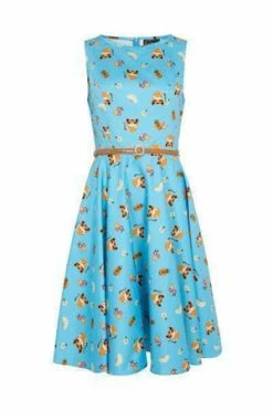 Voodoo Vixen Honey Flared Cat Print Dress -Burleska shop honey flared cat print dress voodoo vixen 3 300x