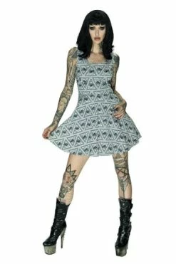 Dr Faust Illuminati Dress With Pentagram Back Mini Dress - Penelope