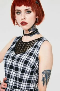 Jawbreaker It's A Picnic Lace Trim Skater Dress -Burleska shop its a picnic lace trim skater dress jawbreaker 5 300x