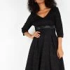 Voodoo Vixen Jane Black Paisley Midi Dress
