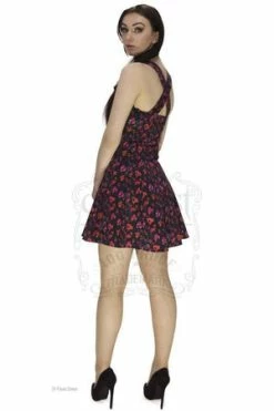 Dr Faust Japans Cherry Blossom Mini Dress - Sabrina -Burleska shop japans cherry blossom mini dress sabrina dr faust 2 300x