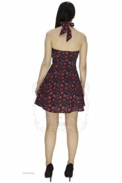 Dr Faust Japans Cherry Blossom Mini Dress - Sabrina -Burleska shop japans cherry blossom mini dress sabrina dr faust 4 300x