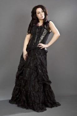 Burleska Jasmin Overbust Corset With Straps In Scroll Brocade 7 Burleska Jasmin Overbust Corset With Straps In Scroll Brocade -Burleska shop jasmin overbust corset with straps in scroll brocade burleska 3 300x