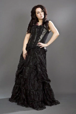 Burleska Jasmin Overbust Corset With Straps In Scroll Brocade 5 Burleska Jasmin Overbust Corset With Straps In Scroll Brocade - Image 3