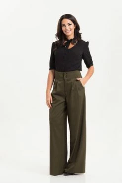 Voodoo Vixen Katherine 40s Style Black Blouse -Burleska shop katherine 40s style black blouse voodoo vixen 3 300x