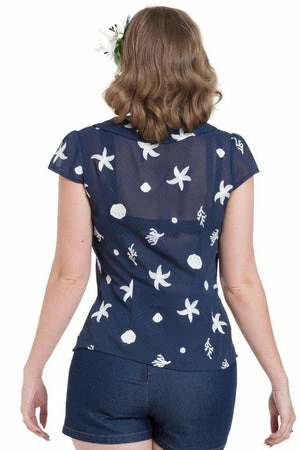 Voodoo Vixen Kelly Under-The-Sea Embroidered Top 4 Voodoo Vixen Kelly Under-The-Sea Embroidered Top - Image 2