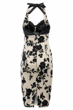 Voodoo Vixen Kiki Halter Neck Pencil Dress -Burleska shop kiki halter neck pencil dress voodoo vixen 4 300x