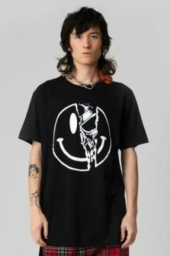 Long Clothing Killer Smiley - T-shirt - Unisex -Burleska shop killer smiley t shirt unisex long clothing 6 300x