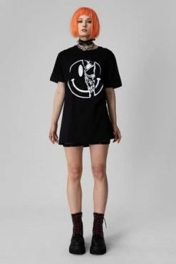 Long Clothing Killer Smiley - T-shirt - Unisex -Burleska shop killer smiley t shirt unisex long clothing 9 300x