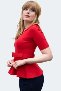 Voodoo Vixen Knitted Belt Top With Peter Pan Collar -Burleska shop knitted belt top with peter pan collar tpa 2550 03.1652 300x