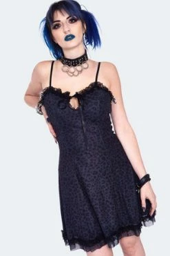 Jawbreaker Leopard Mesh Baby Doll Dress -Burleska shop leopard mesh baby doll dress dra 9575 02.1434 300x