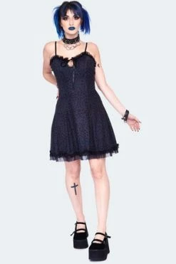 Jawbreaker Leopard Mesh Baby Doll Dress -Burleska shop leopard mesh baby doll dress dra 9575 03.1434 300x