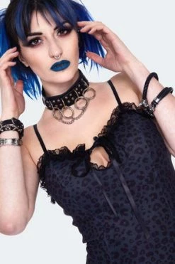 Jawbreaker Leopard Mesh Baby Doll Dress -Burleska shop leopard mesh baby doll dress dra 9575 04.1434 300x