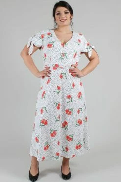 Voodoo Vixen Lilian V-neck Dress -Burleska shop lilian v neck dress voodoo vixen 5 300x