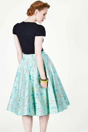 Voodoo Vixen Lilly Retro Scooter Print Swing Skirt 3 Voodoo Vixen Lilly Retro Scooter Print Swing Skirt - Image 2