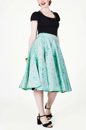 Voodoo Vixen Lilly Retro Scooter Print Swing Skirt 4 Voodoo Vixen Lilly Retro Scooter Print Swing Skirt - Image 3