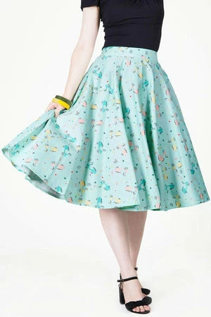 Voodoo Vixen Lilly Retro Scooter Print Swing Skirt 5 Voodoo Vixen Lilly Retro Scooter Print Swing Skirt - Image 4
