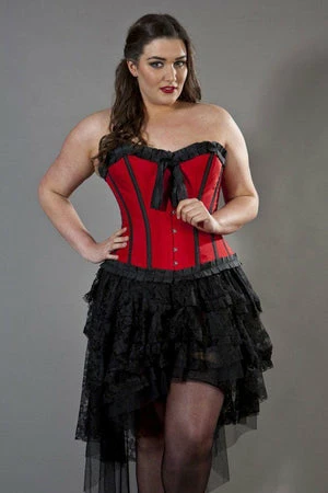 Burleska Lily Overbust Plus Size Corset In Taffeta 3 Burleska Lily Overbust Plus Size Corset In Taffeta