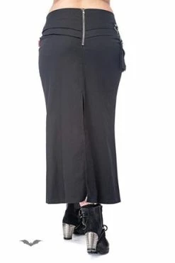 Queen Of Darkness Long Skirt With Removable Pocket Slit -Burleska shop long skirt with removable pocket slit queen of darkness 3 300x