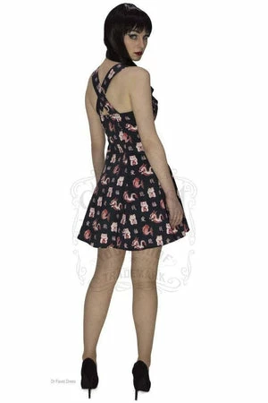 Dr Faust Lucky Cat Good Luck Mini Dress - Iris 4 Dr Faust Lucky Cat Good Luck Mini Dress - Iris - Image 2