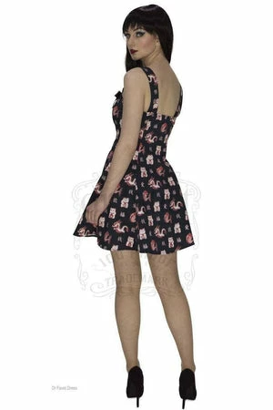 Dr Faust Lucky Cat Good Luck Mini Dress - Iris 5 Dr Faust Lucky Cat Good Luck Mini Dress - Iris - Image 3