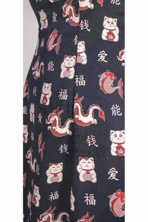 Dr Faust Lucky Cat Good Luck Mini Dress - Iris 7 Dr Faust Lucky Cat Good Luck Mini Dress - Iris - Image 5