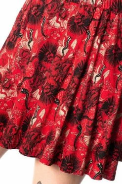 Banned Mad Dame Skater Skirt -Burleska shop mad dame skater skirt banned 4 300x