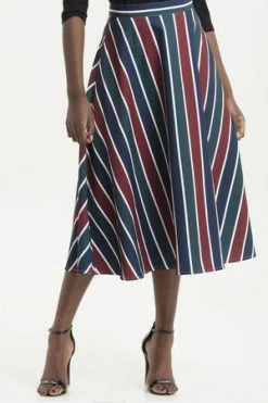 Voodoo Vixen Madelyn Striped Full Circle Skirt