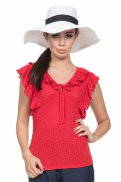 Voodoo Vixen Maria Vintage Red Top