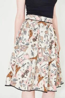 Voodoo Vixen Marienne Parisian Print Skirt -Burleska shop marienne parisian print skirt voodoo vixen 4 300x