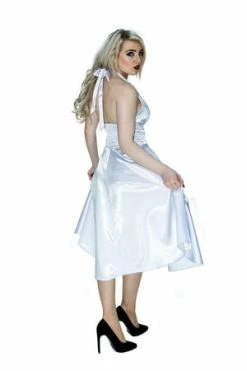 Dr Faust Marilyn Monroe Style Cocktail White Midi Dress - Luna 6 Dr Faust Marilyn Monroe Style Cocktail White Midi Dress - Luna -Burleska shop marilyn monroe style cocktail white midi dress luna dr faust 2 300x
