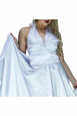 Dr Faust Marilyn Monroe Style Cocktail White Midi Dress - Luna 5 Dr Faust Marilyn Monroe Style Cocktail White Midi Dress - Luna - Image 3