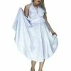 Dr Faust Marilyn Monroe Style Cocktail White Midi Dress - Luna -Burleska shop marilyn monroe style cocktail white midi dress luna dr faust 300x
