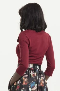 Voodoo Vixen Melanie Tie Neck Top -Burleska shop melanie tie neck top voodoo vixen 4 300x