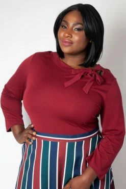 Voodoo Vixen Melanie Tie Neck Top -Burleska shop melanie tie neck top voodoo vixen 5 300x