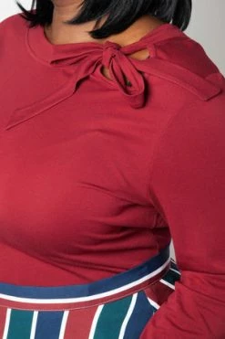 Voodoo Vixen Melanie Tie Neck Top -Burleska shop melanie tie neck top voodoo vixen 7 300x