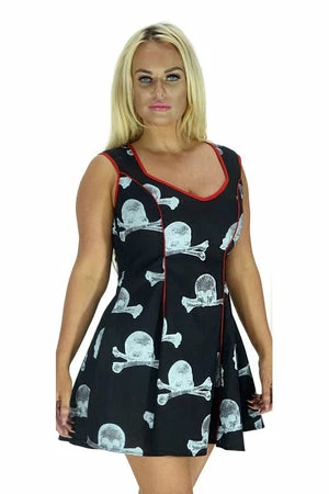 Dr Faust Memento Mori Grey Skull And Bones Black Mini Dress - Aurelia 3 Dr Faust Memento Mori Grey Skull And Bones Black Mini Dress - Aurelia
