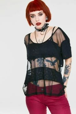 Jawbreaker Mini Skulls Oversized Top -Burleska shop mini skulls oversized top jawbreaker 3 300x