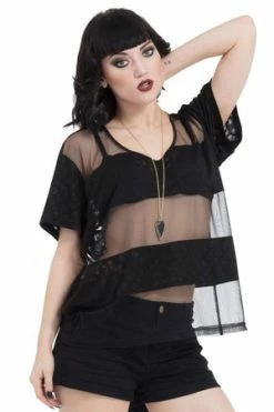 Jawbreaker Mini Skulls Oversized Top -Burleska shop mini skulls oversized top jawbreaker 4 300x