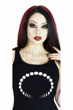 Dr Faust Moon Phases Black High-Low Dress - Marleigh -Burleska shop moon phases black high low dress marleigh dr faust 2 300x