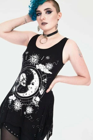 Jawbreaker Moonstone Longline Sleeveless Top With Back Mesh 3 Jawbreaker Moonstone Longline Sleeveless Top With Back Mesh