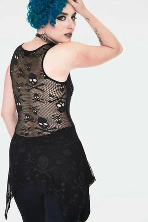 Jawbreaker Moonstone Longline Sleeveless Top With Back Mesh 4 Jawbreaker Moonstone Longline Sleeveless Top With Back Mesh - Image 2