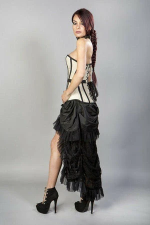 Burleska Morgana Long Overbust Burlesque Corset In Taffeta 7 Burleska Morgana Long Overbust Burlesque Corset In Taffeta - Image 6