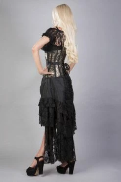 Burleska Morgana Underbust Steel Boned Corset In King Brocade & Taffeta -Burleska shop morgana underbust steel boned corset in king brocade taffeta burleska 12 300x