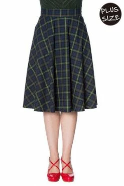 Banned Mrs Clause Pleated Skirt -Burleska shop mrs clause pleated skirt banned 10 300x