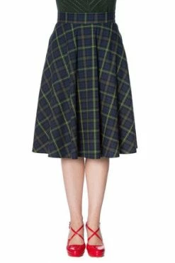 Banned Mrs Clause Pleated Skirt -Burleska shop mrs clause pleated skirt banned 7 300x